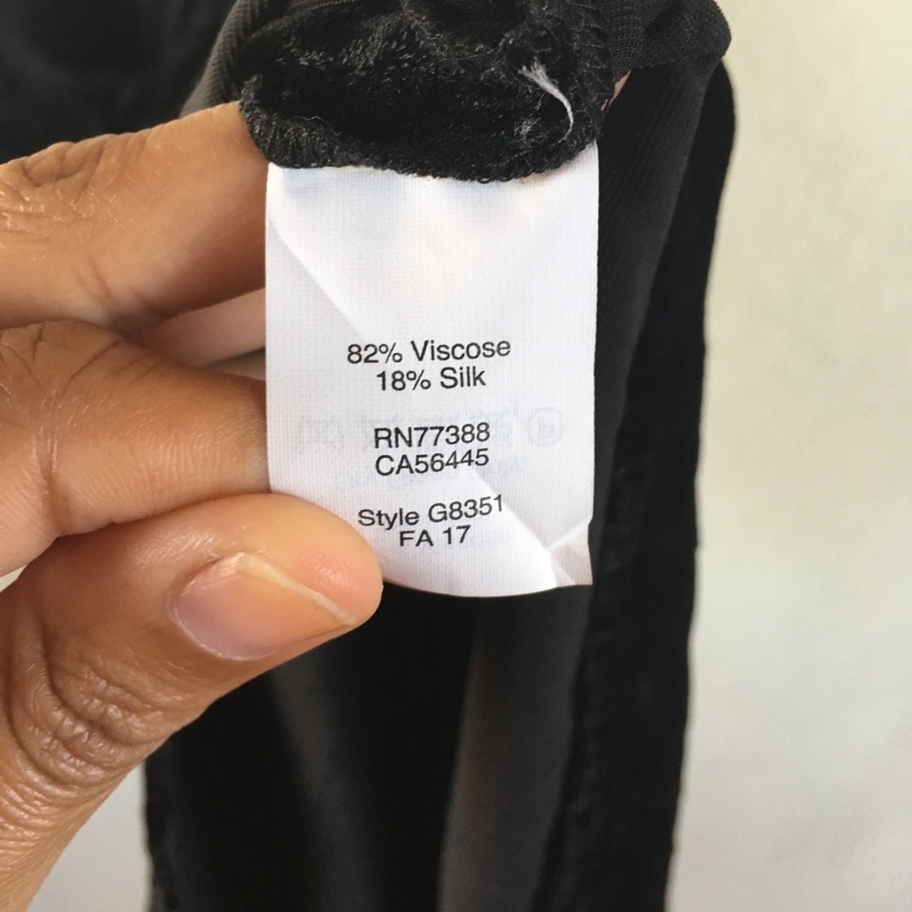 NWT Madewell velvet ruffle mini black criss cross - Picture 7 of 7